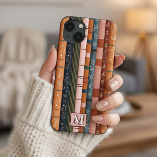 Capa de telefone Colorida de Monogramas com abertu
