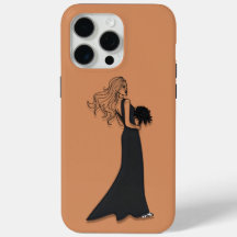 Capa de telefone com arte de linha elegante de mul