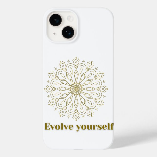Capa de telefone com arte mandala "Evolua-se" (Verso)