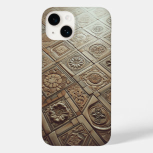 Capa de telefone com azulejo ornamentado vintage -