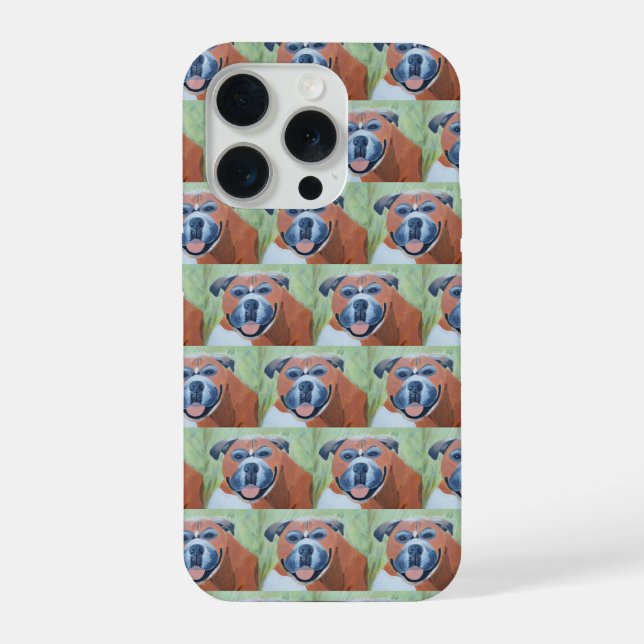 Capa de telefone com cachorro boxer (Verso)