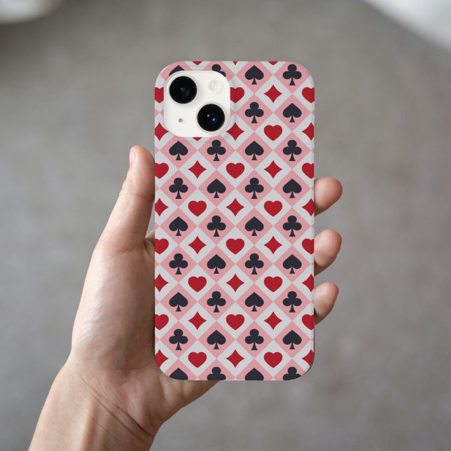 Capa de telefone com cores de cartas de jogar vint (Vintage Playing Cards Colors Phone Case)