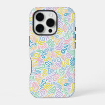 Capa de telefone com desenho divertido e colorido
