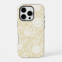 Capa de telefone com desenho minimalista de girass