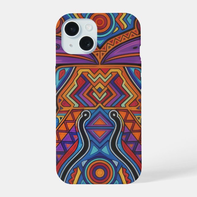 Capa de telefone com Espírito Animal Huichol Vibra (Verso)