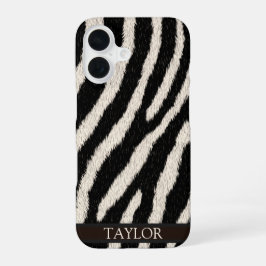 Capa de telefone com estampa de zebra e nome perso