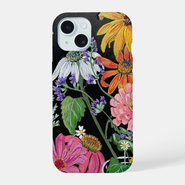 Capa de telefone com flores (Verso)