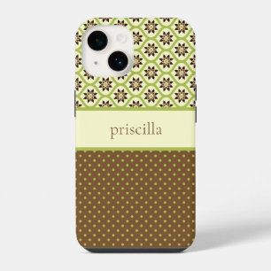 Capa de telefone com flores personalizadas e bolin