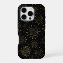 Capa de telefone com fogos de art déco na véspera