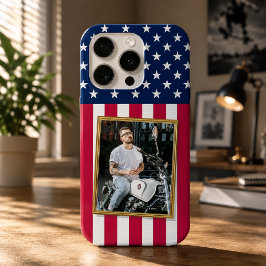 Capa de telefone com foto personalizada, bandeira