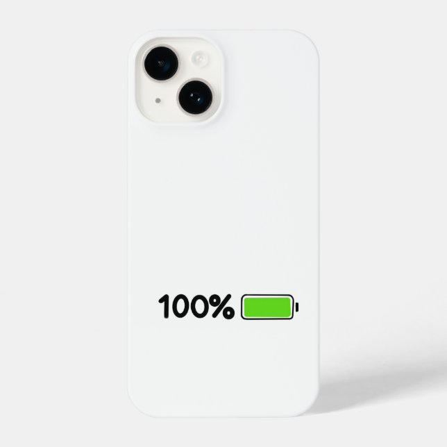 Capa de telefone com ícone de bateria 100% (Verso)