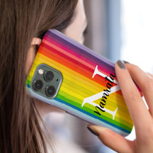 Capa de telefone com nome personalizado Monogram M