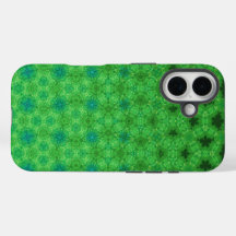 Capa de telefone com padrão circular verde