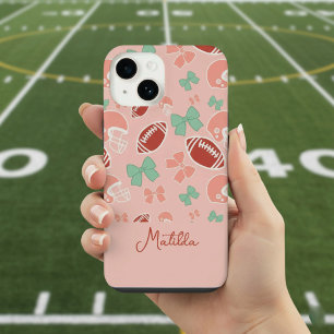 Capa de telefone com padrão de arco de futebol fem
