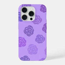 Capa de telefone com padrão de rosa roxa