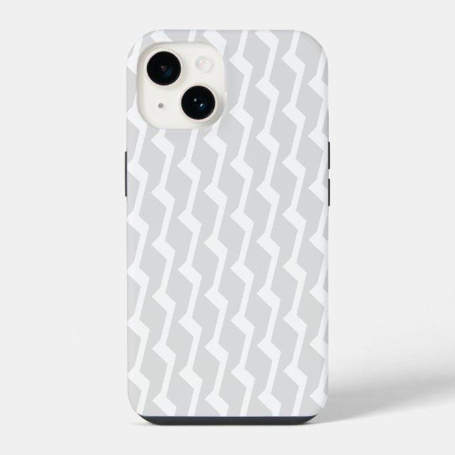 Capa de Telefone com Padrão Geométrico Branco Mini (Verso)