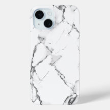 Capa de telefone com textura de mármore branco clá
