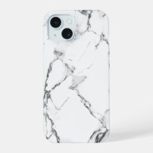 Capa de telefone com textura de mármore branco clá