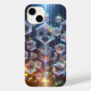 Capa de telefone cubos geométricos cibernéticos br