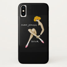 Capa de telefone da diva do Mah Jongg