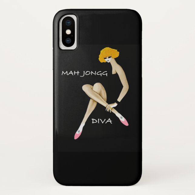 Capa de telefone da diva do Mah Jongg (Verso)