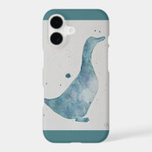 Capa de telefone da pintura da aguarela do pato