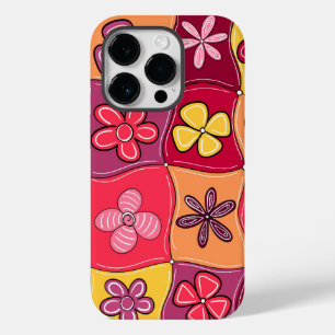 Capa de telefone das Flores Retro