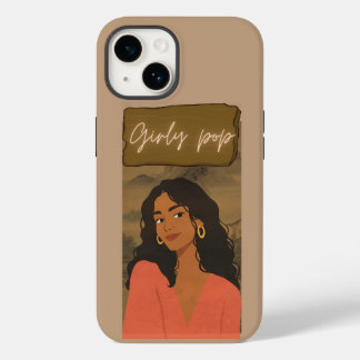 Capa de telefone de acampamento pop feminino