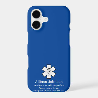 Capa de telefone de Alerta Médico Personalizado