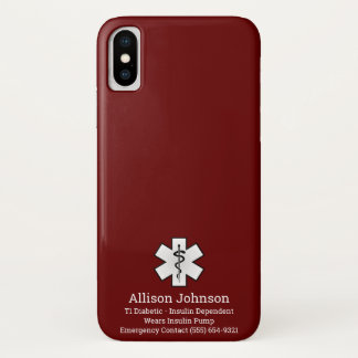 Capa de telefone de Alerta Médico Personalizado