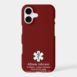 Capa de telefone de Alerta Médico Personalizado