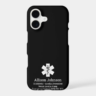 Capa de telefone de Alerta Médico Personalizado