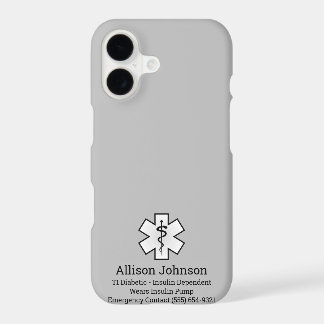 Capa de telefone de Alerta Médico Personalizado