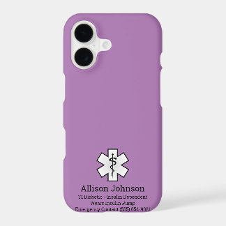 Capa de telefone de Alerta Médico Personalizado