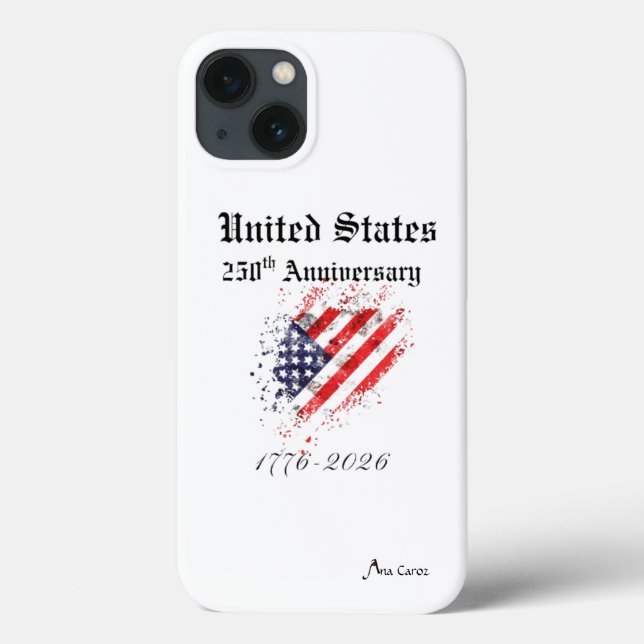 Capa de telefone de aniversário de 250 anos dos EU (Verso)