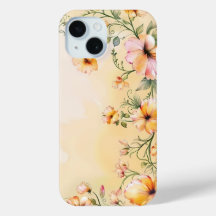 Capa de telefone de Aquarela de Frame Floral Elega