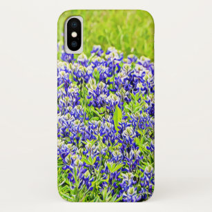Capa de telefone de Arte das Flores do Texas Blueb