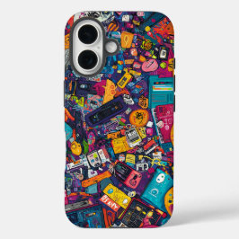 Capa de telefone de Arte Urbana do Retro Tech Chao
