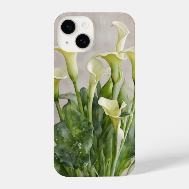Capa de telefone de Arte White Calla Lily Flowers (Verso)