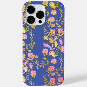 Capa de telefone de Blisas Botânicas Florais Azuis