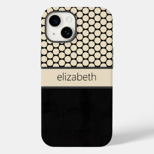 Capa de telefone de Bolinhas Pretas Personalizadas
