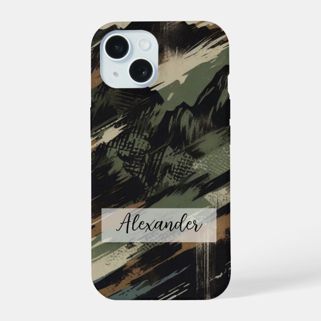 Capa de telefone de Camo com Silhouette de Montanh (Verso)