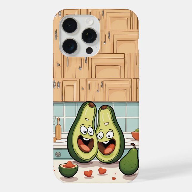 Capa de telefone de Casal Avocado | Funny Kawaii F (Verso)