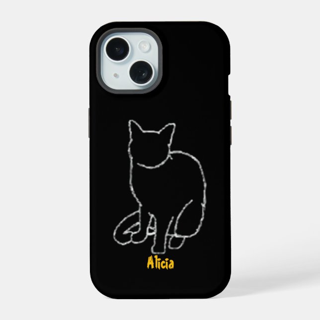 Capa de telefone de Cat Personalizável (Verso)