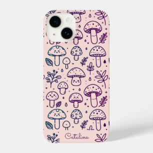 Capa de telefone de Cogumelo Kawaii Rosa Personali