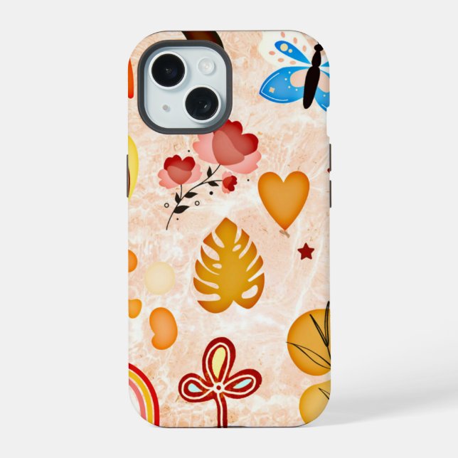 Capa de telefone de Colagem de Stickers Aestéticos (Verso)