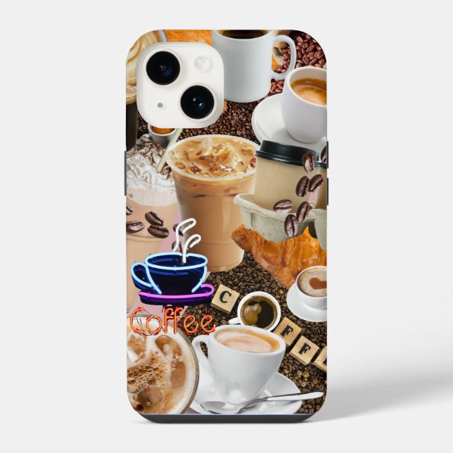 Capa de telefone de Colagem do Café (Verso)