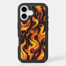 capa de telefone de design de incêndio 3d