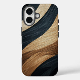 Capa de telefone de faixas de zebra Douradas e pre