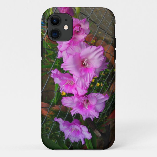 Capa de telefone de Flor Gladiola Roxo (Verso)